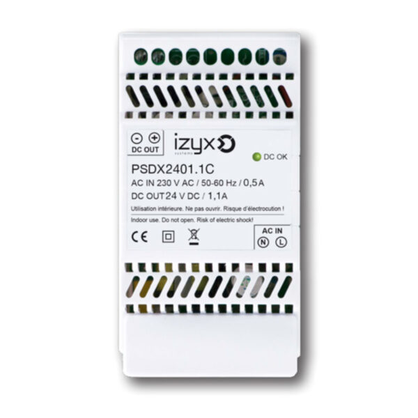 Alimentation électrique chargeur modulaire DIN secours par batterie 24 V IZYX PSDX2401.1C