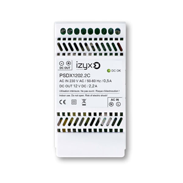 Alimentation électrique chargeur modulaire DIN secours par batterie 12 V IZYX PSDX1202.2C
