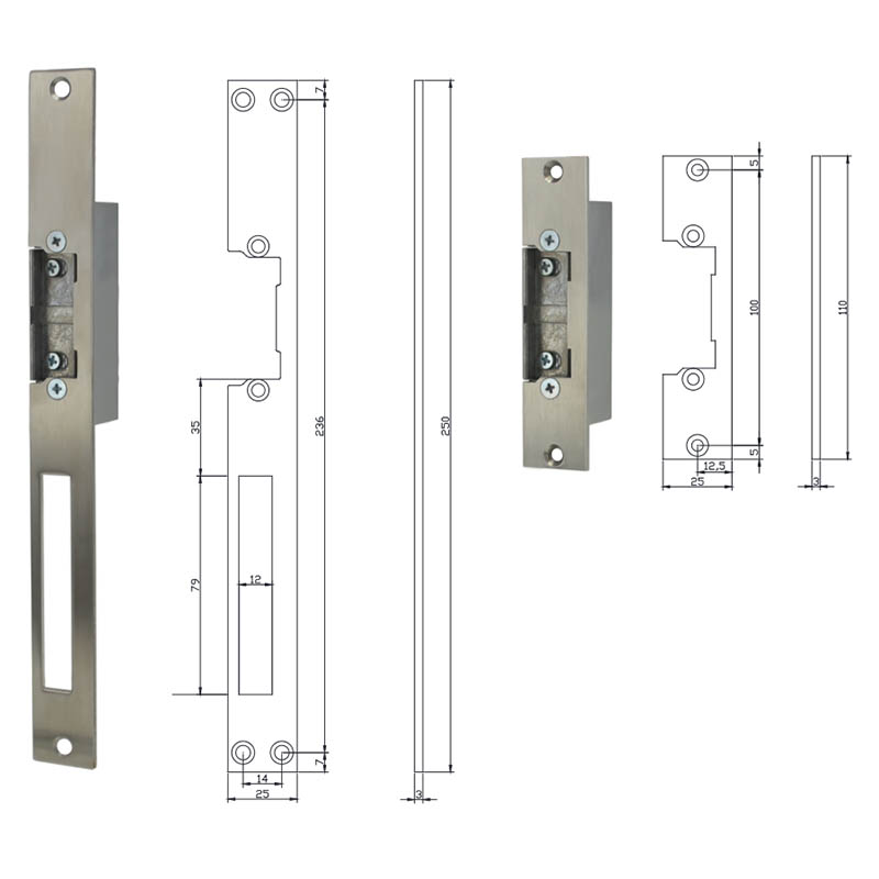 Gâche électrique universelle ESU900 - Izyx - Accor Solutions