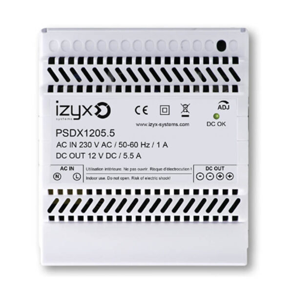 Alimentations électriques modulaires sur rail DIN 12 V IZYX PSDX1205.5