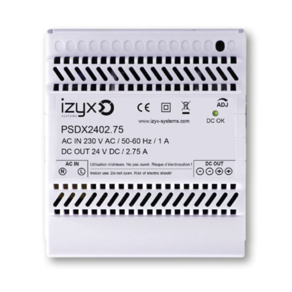 Alimentations électriques modulaires sur rail DIN 24 V IZYX PSDX2402.75 PSDX2402.5HE PSDX2401.75