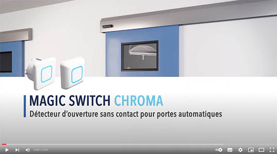 Vidéo de présentation de l'Interrupteur radar sans contact anti microbien Magic switch chroma BEA