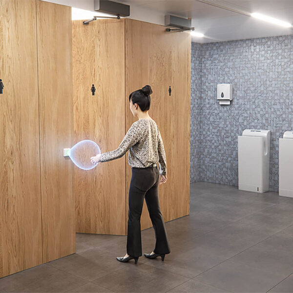 Interrupteur radar sans contact anti microbien Magic switch chroma BEA ouverture porte et fermeture porte toilettes WC