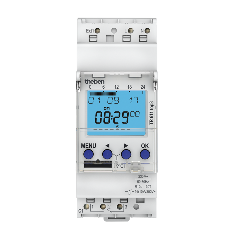 TOMZN Din Rail 2 Fil Hebdomadaire 7 Jours Programmable Numérique