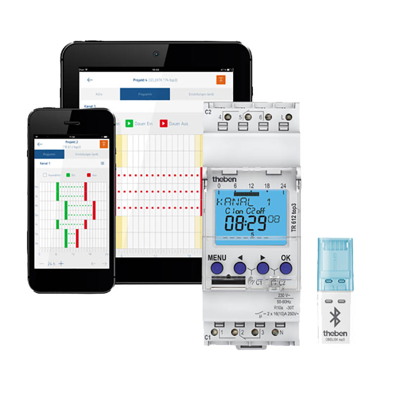 Interrupteur horaire programmable digitale Top 2 1 module 610