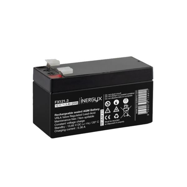 batterie rechargeable VRLA 12 V DC 1.3 Ah Inergyx Izyx Systems FX121.3