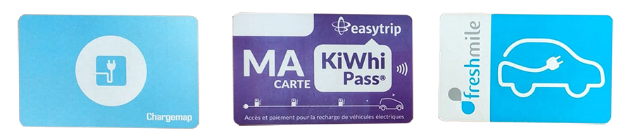 Cartes sans contact pour recharger sa voiture électriques KiWhi pass, ChargeMap, FreshMile