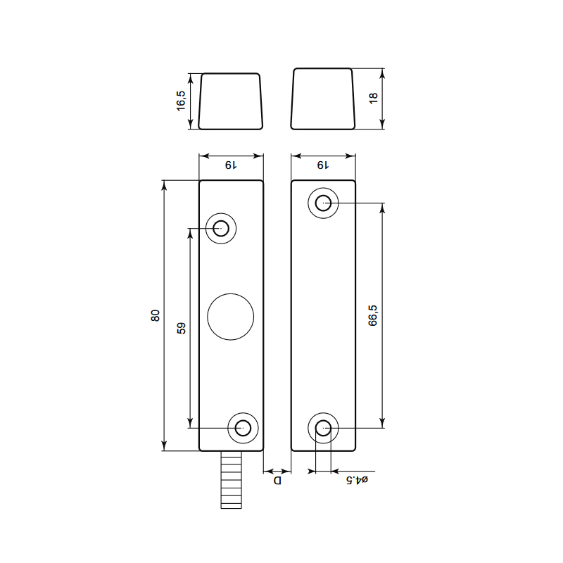 Contact magnétique aluminium 460FR certifié NFa2P *** et IP65 - Accor  Solutions