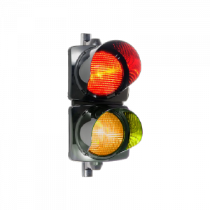 Feux bicolore rouge et orange pour signalisation routière et gestion de rampe diamètre 200 mm