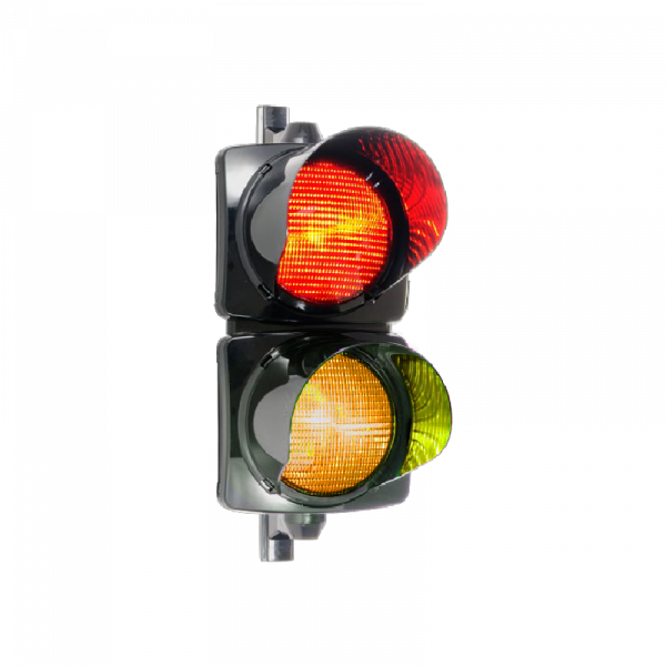 Feux bicolore rouge et orange pour signalisation routière et gestion de rampe diamètre 200 mm