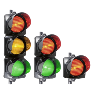 Boitier de feux à la leds tricolore : rouge, orange, vert pour la signalisation des voies de circulation, applications industrielles, parking