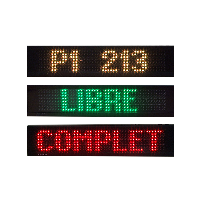 Panneau Leds à message variable PMV comptage parking Accor Solutions