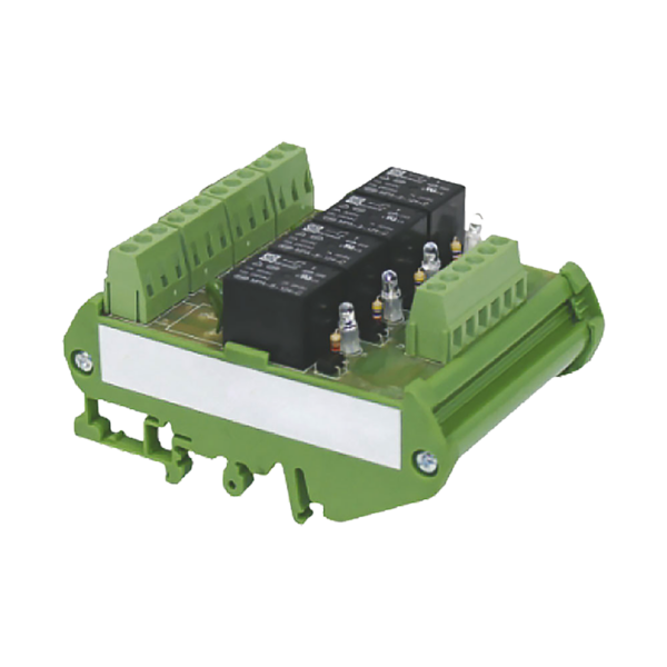 Platine module de 4 relais NO NF montage sur rail DIN RMDX 12-24 V Izyx Systems