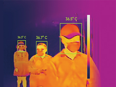 Solutions vidéo de contrôle de température corporelle et du masque