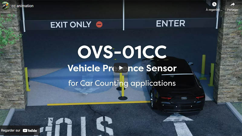 Détecteur de passage de véhicules Optex pour parkings