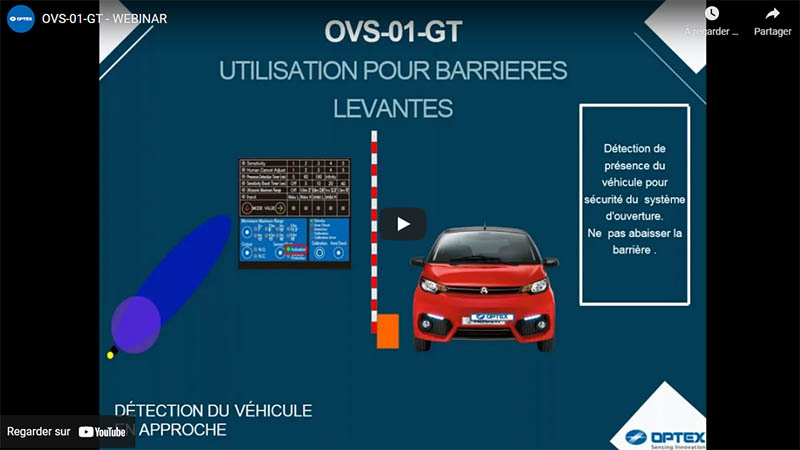 Vidéo de présentation du détecteur de véhicule Optex OVS